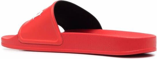 Palm Angels Slippers met logoprint Rood