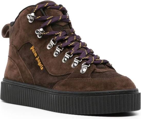 Palm Angels Suède enkellaarzen Bruin
