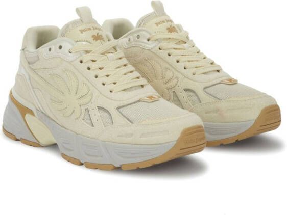 Palm Angels The Palm Runner leren sneakers Beige