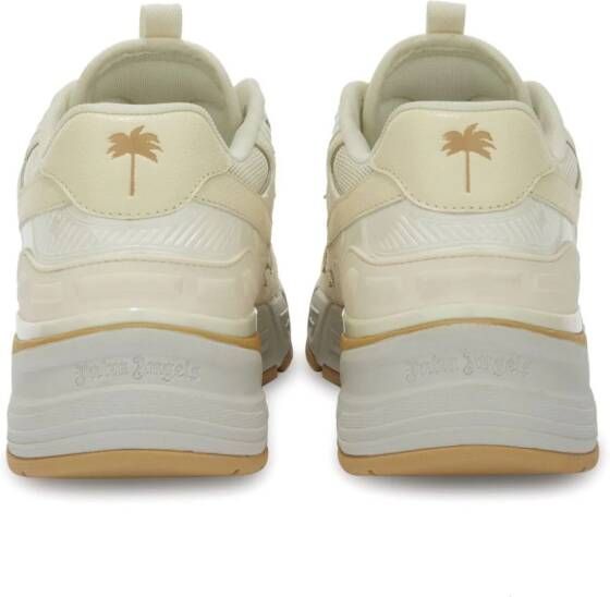 Palm Angels The Palm Runner leren sneakers Beige