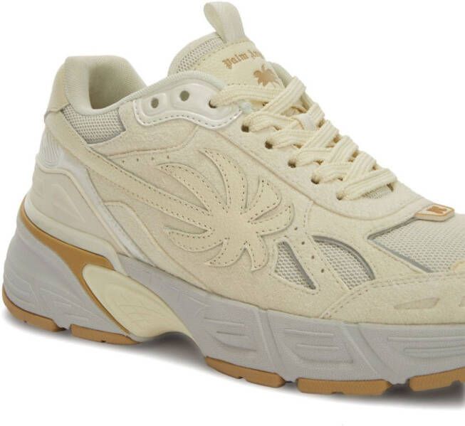 Palm Angels The Palm Runner leren sneakers Beige