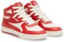 Palm Angels Rode hoge sneakers met wit logo Red Heren - Thumbnail 12