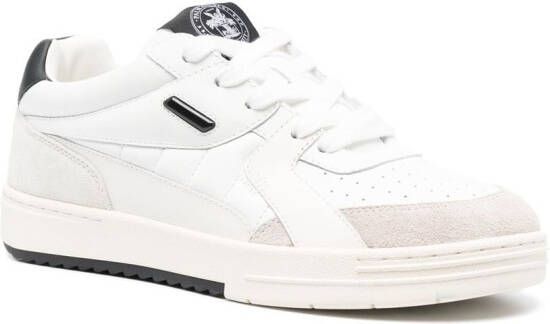Palm Angels University leren sneakers Wit