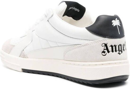 Palm Angels University leren sneakers Wit