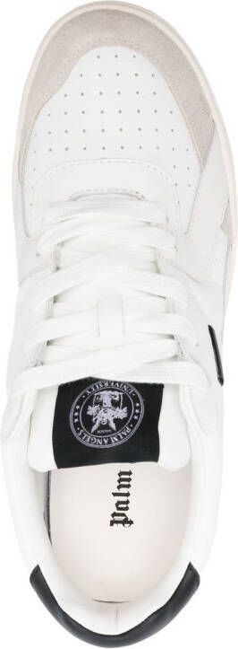 Palm Angels University leren sneakers Wit