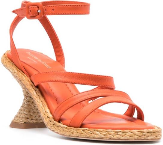 Paloma Barceló Leren sandalen Oranje