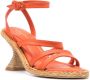 Paloma Barceló Leren sandalen Oranje - Thumbnail 2