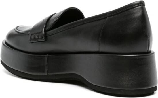 Paloma Barceló Leren loafers Zwart