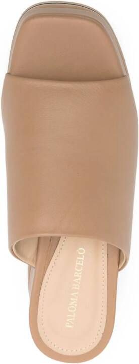 Paloma Barceló Liceria wedge mules Beige