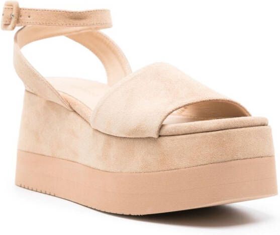 Paloma Barceló Sandalen met plateauzool Beige