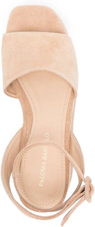 Paloma Barceló Sandalen met plateauzool Beige