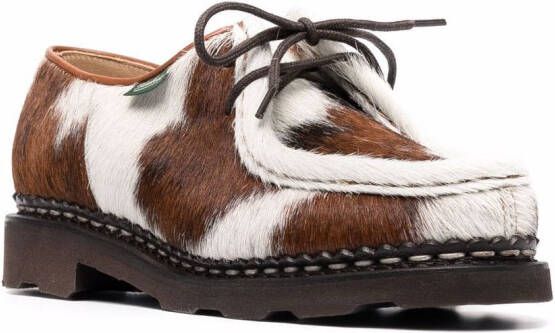 Paraboot Michael veterschoenen met kalfshaar Bruin
