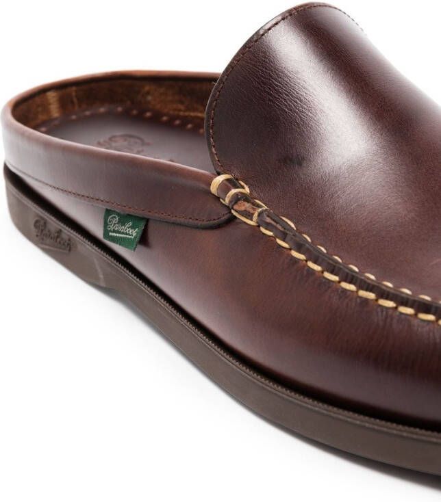 Paraboot Slippers met ronde neus Bruin