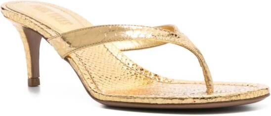 Paris Texas Metallic leren 65mm muiltjes Goud