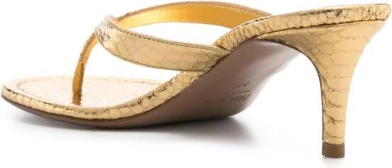 Paris Texas 65mm metallic-leather mules Goud