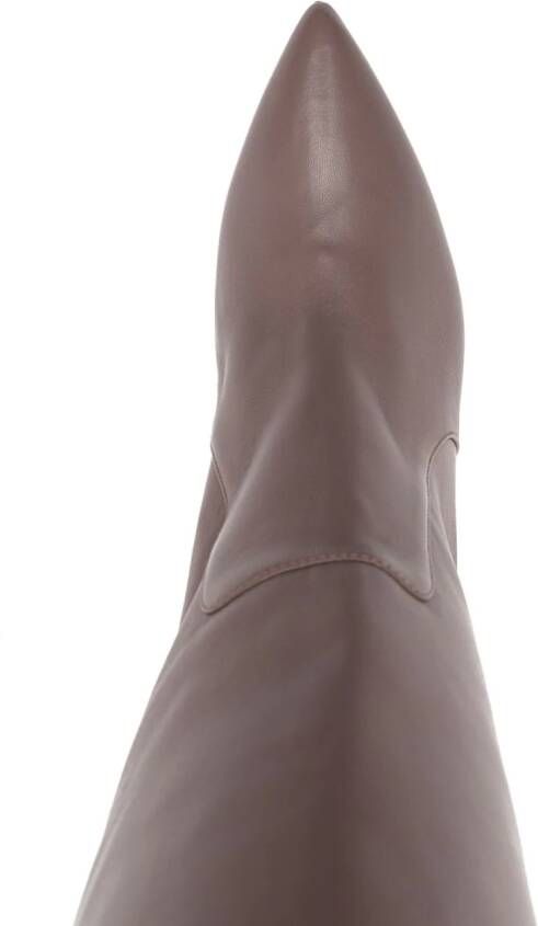 Paris Texas Leren knielaarzen Beige