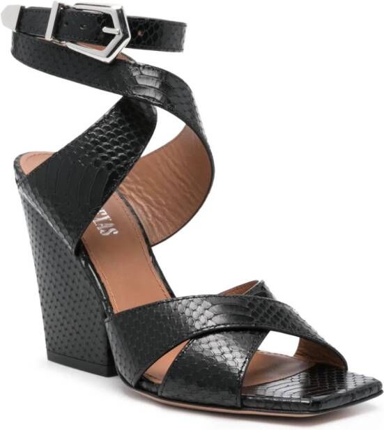 Paris Texas Arizona leren sandalen Zwart