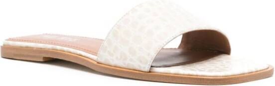 Paris Texas Sandalen met krokodillen-reliëf Beige