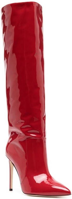 Paris Texas Knielaarzen met gelakt-effect Rood