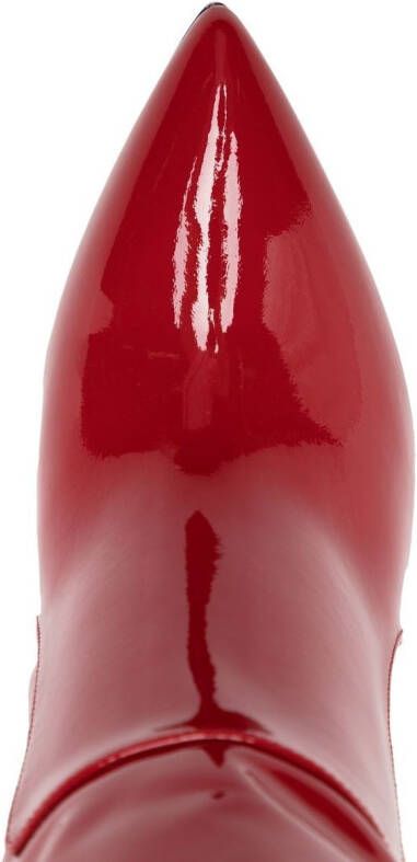 Paris Texas Knielaarzen met gelakt-effect Rood
