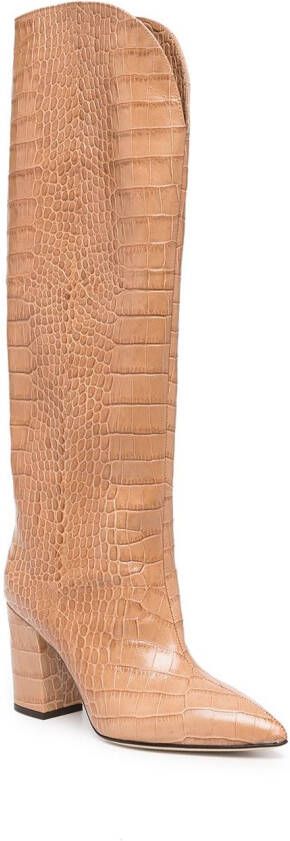 Paris Texas Laarzen met krokodillenleer-effect Roze