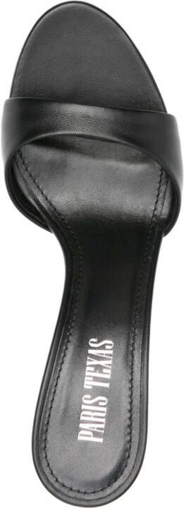 Paris Texas Leren sandalen 80 mm Zwart