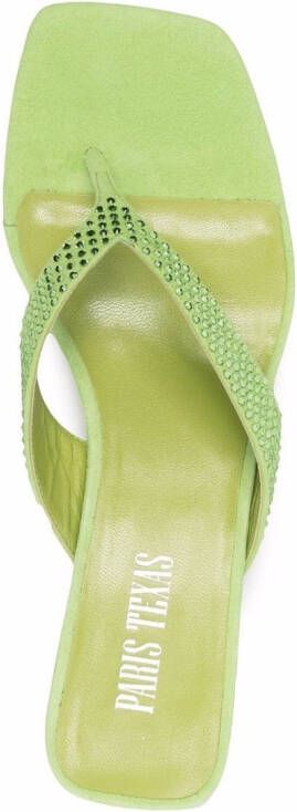 Paris Texas Leren sandalen Groen