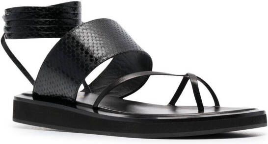 Paris Texas Leren sandalen Zwart