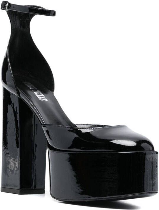 Paris Texas 130 mm Jane pumps met plateauzool Zwart