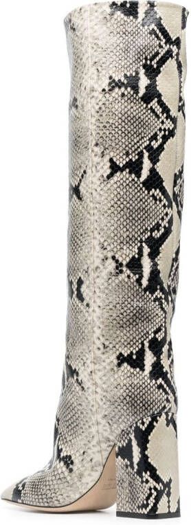 Paris Texas Laarzen met pythonprint Beige