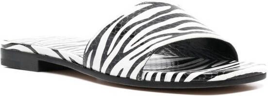 Paris Texas Rosa sandalen met zebraprint Zwart