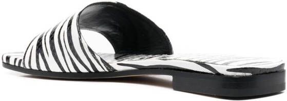 Paris Texas Rosa sandalen met zebraprint Zwart