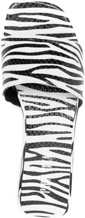 Paris Texas Rosa sandalen met zebraprint Zwart