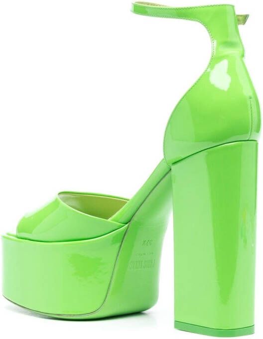 Paris Texas Tatiana sandalen met plateauzool Groen