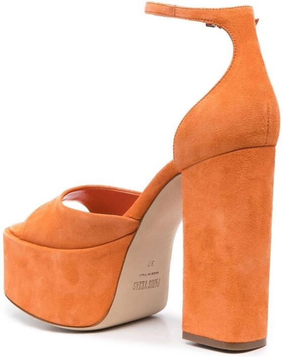 Paris Texas Tatiana sandalen met plateauzool Oranje