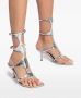 Paris Texas Uma 75 mm sandalen met python-effect Zilver - Thumbnail 5