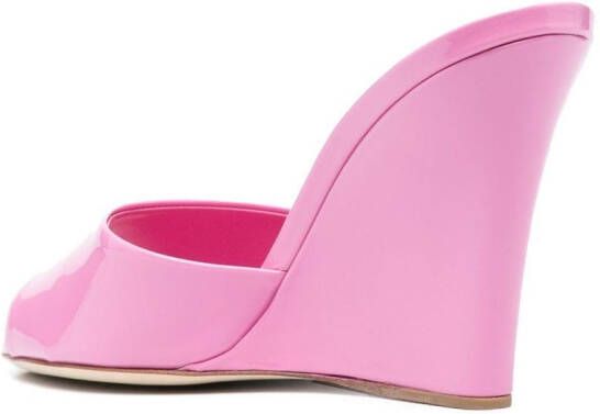 Paris Texas Wanda sandalen met sleehak Roze