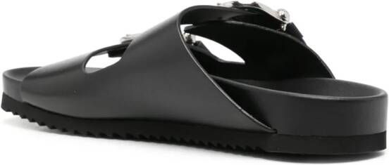 P.A.R.O.S.H. Leren sandalen met gesp Zwart