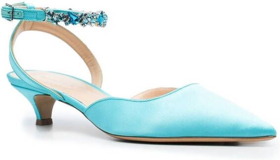 P.A.R.O.S.H. Pumps verfraaid met kristallen Blauw