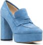 P.A.R.O.S.H. Penny pumps met plateauzool Blauw - Thumbnail 2