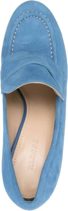 P.A.R.O.S.H. Penny pumps met plateauzool Blauw