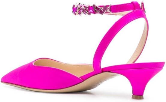 P.A.R.O.S.H. Pumps met kristal Roze