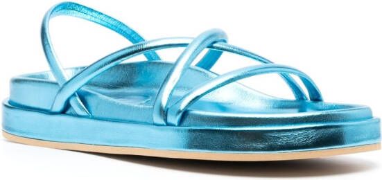 P.A.R.O.S.H. Sandalen met metallic afwerking Blauw