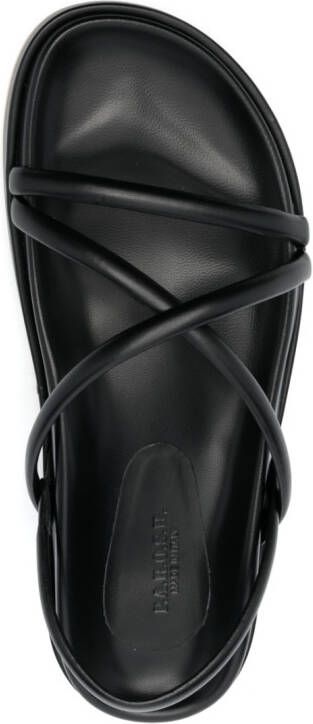 P.A.R.O.S.H. Leren slingback sandalen Zwart