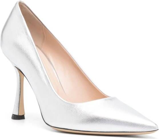 P.A.R.O.S.H. Spy metallic pumps Zilver