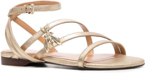 Patrizia Pepe Leren sandalen Goud