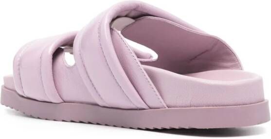 Patrizia Pepe Gewatteerde slippers Paars