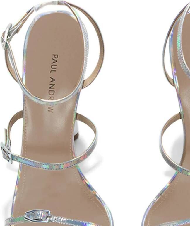 Paul Andrew 125 mm Slinky sandalen met plateauzool Zilver