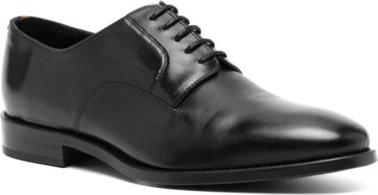 Paul Smith Leren derby schoenen Zwart