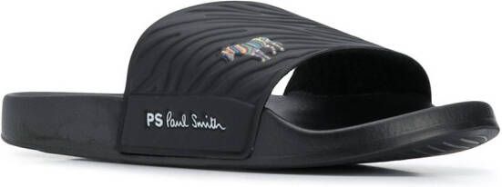 Paul Smith Slippers met zebraprint Zwart